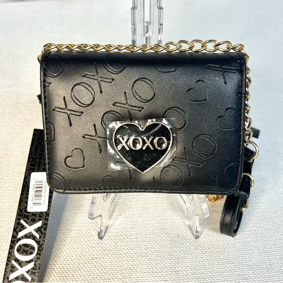 XOXO Handbags - XOXO Black Crossbody Bag with Heart Detail